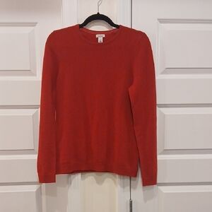 L.L. Bean 100% Cashmere Red Sweater Size Small